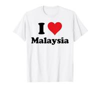 I Heart Malaysia Love Country Souvenir Themed Stuff Maglietta