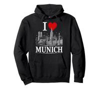 I Heart Munich I Love Munich Souvenir Felpa con Cappuccio