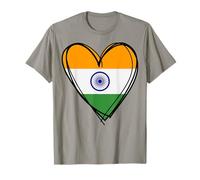 I Heart New-Delhi e India Flag Heart Graphic Indian Pride Maglietta