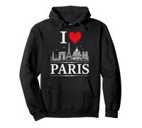 I Heart Paris I Love Paris Souvenir Felpa con Cappuccio