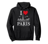 I Heart Paris I Love Paris Souvenir Felpa con Cappuccio