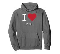 I Heart Pies, I Love Pies Felpa con Cappuccio, Unisex per Adulti, Asfalto, L
