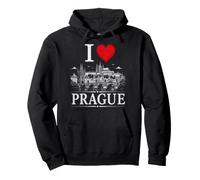 I Heart Prague I Love Prague Souvenir Felpa con Cappuccio