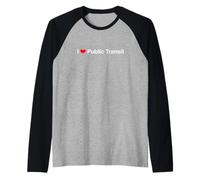 I Heart Pubblico Transit Maglia con Maniche Raglan