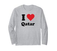 I Heart Qatar Love Country Souvenir Themed Stuff Maglia a Manica