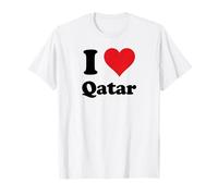 I Heart Qatar Love Country Souvenir Themed Stuff Maglietta