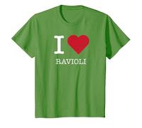 I Heart Ravioli, I Love Ravioli Maglietta, Bambini, Erba, 10 Anni