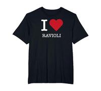 I Heart Ravioli, I Love Ravioli Maglietta, Uomo Taglie Grandi, Nero, 3X Tall