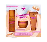 I Heart Revolution Cinnamon Swirl Gift Set, set regalo corpo e bagno 3 pezzi, profumo festivo cannella e vaniglia, Vegan & Cruelty-Free