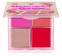 I Heart Revolution Watermelon Dreams Blush & Highlighter Quad, Palette in Crema con Blush e Illuminante, Vegano e Cruelty-Free, 2.8g