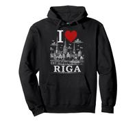 I Heart Riga I Love Riga Souvenir Felpa con Cappuccio