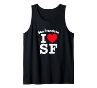 I Heart San Francisco, San Francisco USA Californ Graphic Canotta