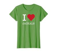 I Heart Sciacalli, Amo Gli Sciacalli Maglietta, Donna, Erba, 3XL