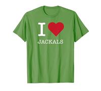 I Heart Sciacalli, Amo Gli Sciacalli Maglietta, Uomo, Erba, 3XL