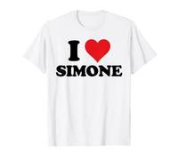 I Heart Simone First Name I Love Personalized Stuff Maglietta