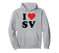 I Heart SV Initials I Love S.V. First And Last Name S V Felpa con Cappuccio
