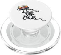 I Heart the 80s Music Cassette Nostalgic Loose Unwound Tape PopSockets PopGrip per MagSafe