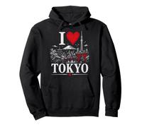 I Heart Tokyo I Love Tokyo Souvenir Felpa con Cappuccio