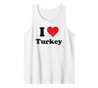I Heart Turkey Love Country Souvenir Themed Stuff Canotta
