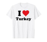 I Heart Turkey Love Country Souvenir Themed Stuff Maglietta