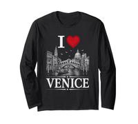 I Heart Venice I Love Venice Souvenir Maglia a Manica
