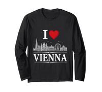 I Heart Vienna I Love Vienna Souvenir Maglia a Manica