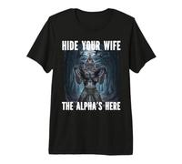 I Heart Werewolfs Alpha Funny Cringe Werewolf Wolf Meme Maglietta Premium