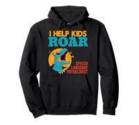 I Help Kids Roar Therapist Pathologist Speaking Lezione Felpa con Cappuccio