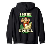 I HIKE BECAUSE PUNCHING UPHILL IS LEGAL Felpa con Cappuccio
