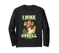 I HIKE BECAUSE PUNCHING UPHILL IS LEGAL Maglia a Manica