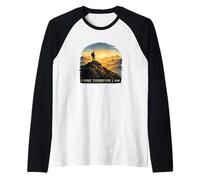 I Hike Pertanto Sono Montagna Tramonto Hiker Filosofia Maglia con Maniche Raglan
