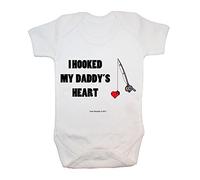 '"I Hooked My Daddy S Heart" Body/Tutina baby, abbigliamento, carino, divertente, Rude, Cheeky, baby Boy, baby Girl, unisex, Hilarious, novità, Natale, baby shower, regali di compleanno, regali