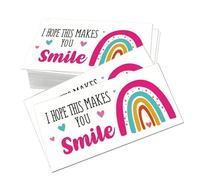 "I Hope This Makes You Smile" - Set di lettere di ringraziamento compatto, carta portatile, carta multiuso | Biglietto da visita per negozi al dettaglio, negozio, ordini e clienti
