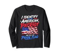 I Identify As An American Patriot And This Is My Pride Flag Maglia a Manica