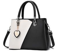 I IHAYNER Borse da donna in pelle con manico superiore e cuciture a contrasto colore totes borsa a tracolla per le signore