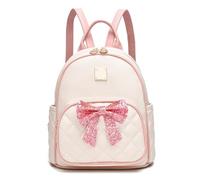 I IHAYNER Mini Backpcak per ragazze Piccolo Bowknot Trapuntato Borsa Zaino in Pelle per Le Donne Carino Alla Moda Stuff Regali per Bambini, Rosa acceso, S, Zainetto