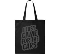 I Just Came for The Cars Sketch Borsa tote in cotone ecologico naturale nero, Nero , Taglia unica