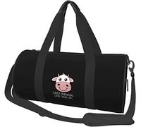 I Just Freaking Love Cows, Ok Borsone da viaggio Borsone sportivo pieghevole con ruote, Nero
