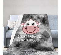 I Just Freaking Love Cows Ok Copertas Pelosa Lavabile Coperta Flanella Accogliente Blanket Per Camera Da Letto Matrimoniale Viaggi L