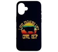 I Just Freaking Love Cows, Ok? Funny Cow Lovers Farmer Custodia per iPhone 16