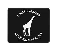 I Just Freaking Love Giraffes Tappetino Scrivania Morbido Mousepad Antiscivolo Tappetino per Mouse per Lavoro Accessori Scrivania Computer 25X30Cm