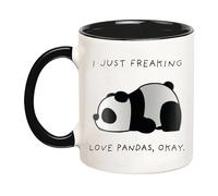 I Just Freaking Love Pandas Panda Tazzine Da Caffè Unico Tazza Colazione Eleganti Mug Per Ufficio Casa Cucina 330Ml