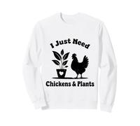 I Just Need Chickens And Plants Cute Gardening Felpa