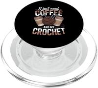 I Just Need Coffee - Gomitolo di filato per uncinetto, per amanti del caffè PopSockets PopGrip per MagSafe