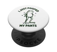 I Just Pooped My Pants Frog Fare La Cacca Sciocco PopSockets PopGrip Adesivo