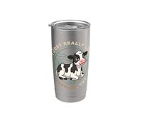 I Just Really Like Battles Ok Farm Animal Cute Holstein Mucca Bicchiere termico in acciaio inox doppia parete