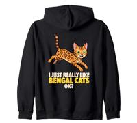 I Just Really Like Bengala Cats Ok Animal Lover Cute Cat Felpa con Cappuccio