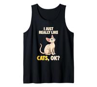 I Just Really Like Cats Ok Animal Lover Carino Devon Rex Canotta