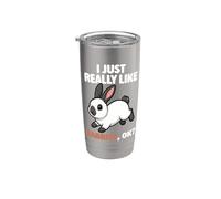 I Just Really Like Conigli Ok Animale Carino Coniglio Californiano Bicchiere termico in acciaio inox doppia parete
