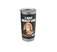 I Just Really Like Conigli Ok Animale Carino Francese Lop Coniglio Bicchiere termico in acciaio inox doppia parete